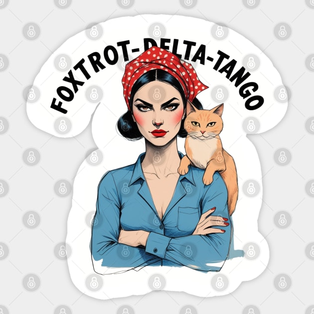 Foxtrot Delta Tango Anti Donald Trump Political Humor FDT Sticker by Creatifly Graphic Tees